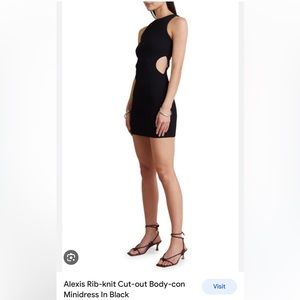 NWT Bec & Bridge Alexis Rib-knit Cut-Out Body-Con Minidress